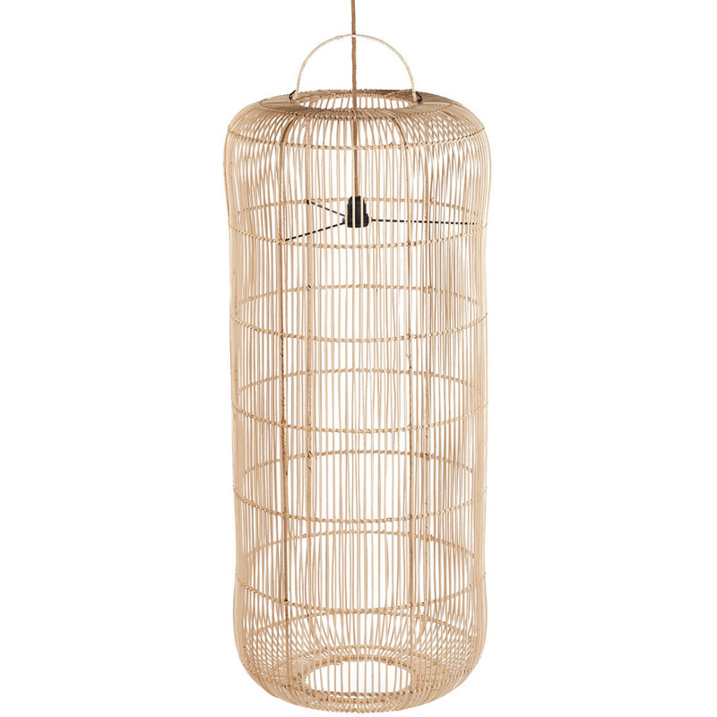 Grand Abat-jour bohème chic Hauteur 120 cm Rotin Naturel Tressé The Bozelo 