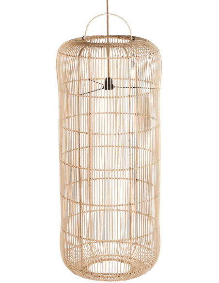 Grand Abat-jour bohème chic Hauteur 120 cm Rotin Naturel Tressé The Bozelo 