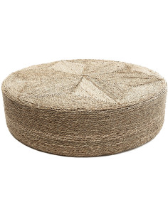 Pouf original XXL Rond 100 cm en Herbe marine Naturel The Huge 