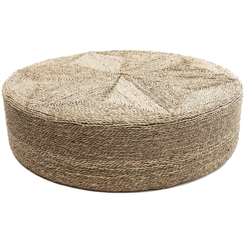 Pouf original XXL Rond 100 cm en Herbe marine Naturel The Huge 