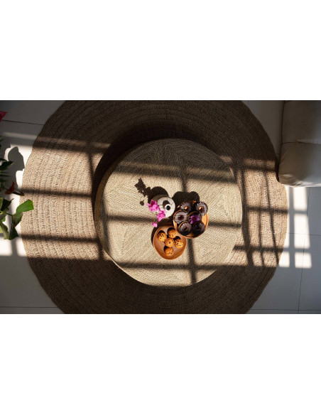 Pouf original XXL Rond 100 cm en Herbe marine Naturel The Huge 