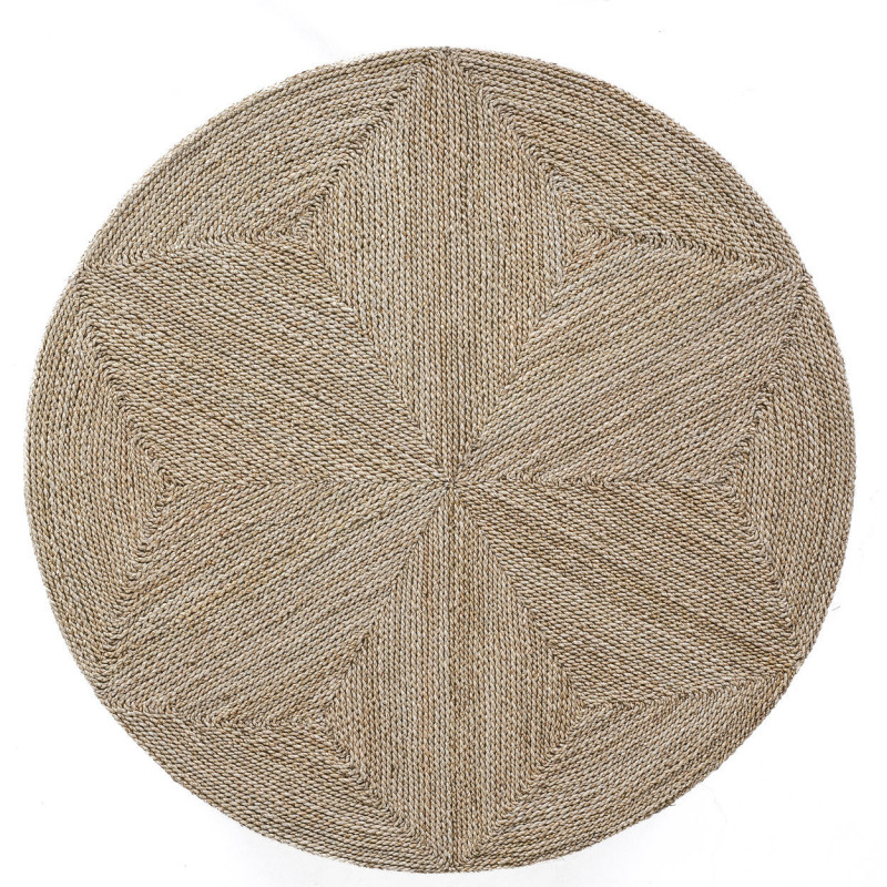 Pouf original XXL Rond 100 cm en Herbe marine Naturel The Huge 