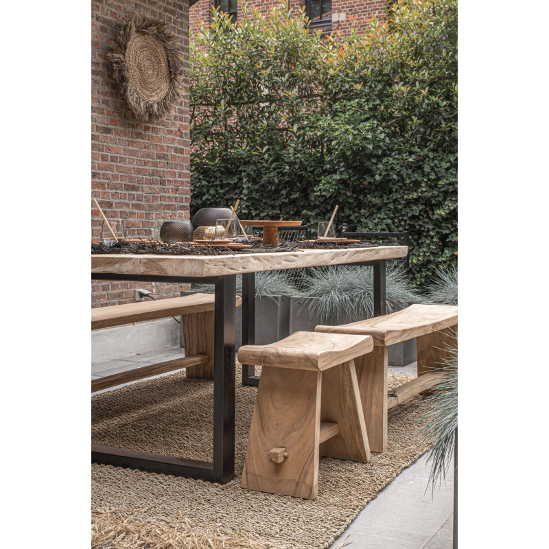 Tapis Rectangulaire 180x240 en Herbe de mer Naturel Raphia Naturel avec franges The Fringed 