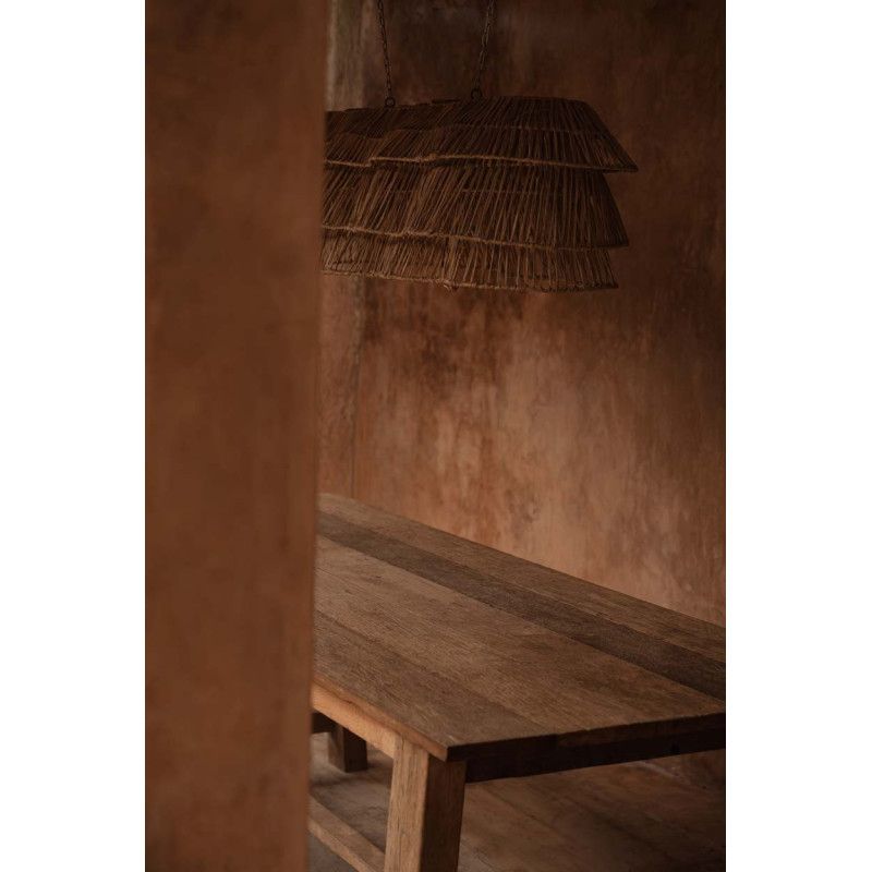 Grand Abat-jour bohème 135 cm Jonc de mer Naturel Tressé The Bingh 