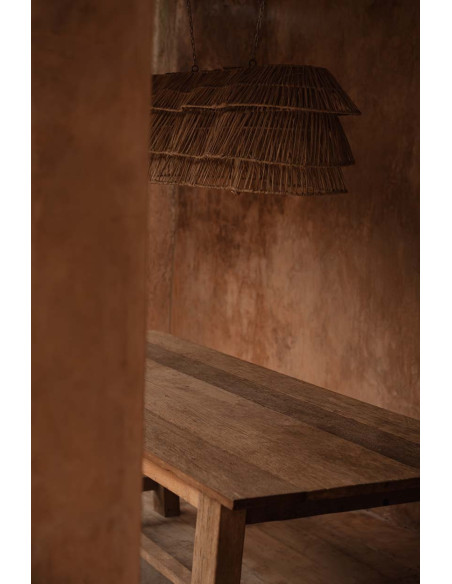 Grand Abat-jour bohème 135 cm Jonc de mer Naturel Tressé The Bingh 