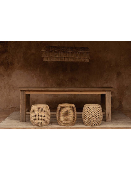 Grand Abat-jour bohème 135 cm Jonc de mer Naturel Tressé The Bingh 