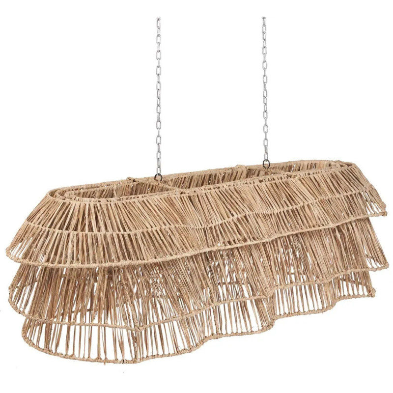 Grand Abat-jour bohème 135 cm Jonc de mer Naturel Tressé The Bingh 