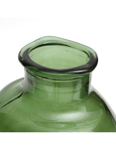 Vase moderne Boule Hauteur 31 cm Verre recyclé Vert Transparent The Yugang 