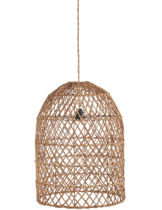 Abat-jour bohème Cloche 20 cm Feuille de bananier Naturel Tressé The Xiomara 