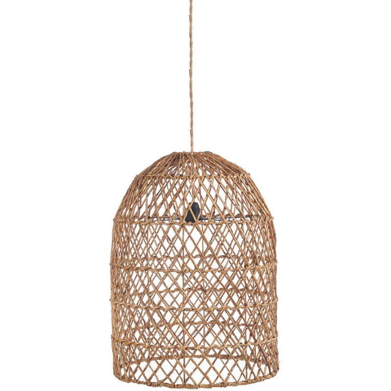 Abat-jour bohème Cloche 20 cm Feuille de bananier Naturel Tressé The Xiomara 