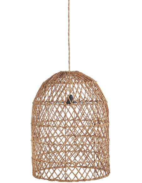 Abat-jour bohème Cloche 20 cm Feuille de bananier Naturel Tressé The Xiomara 