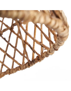 Abat-jour bohème Cloche 20 cm Feuille de bananier Naturel Tressé The Xiomara 