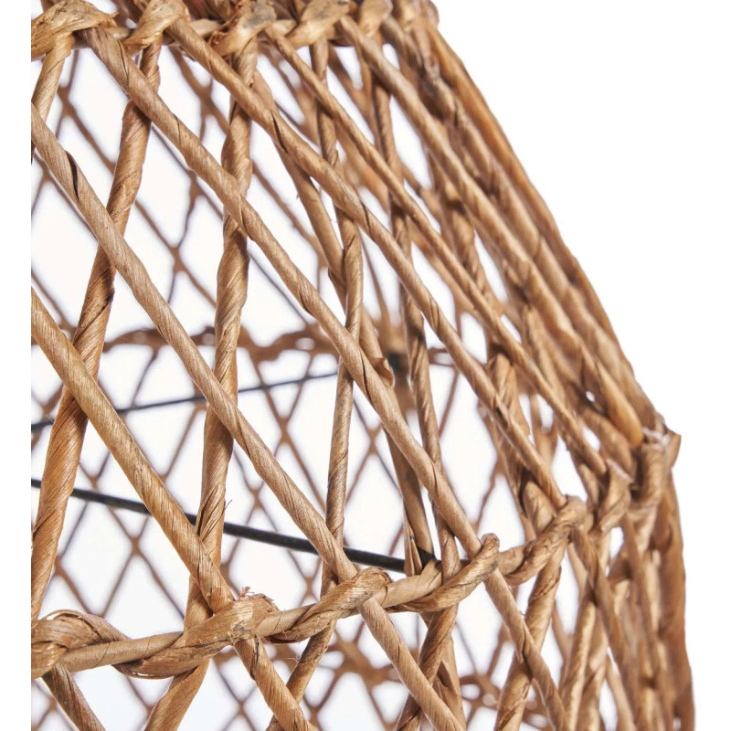 Abat-jour bohème Cloche 20 cm Feuille de bananier Naturel Tressé The Xiomara 