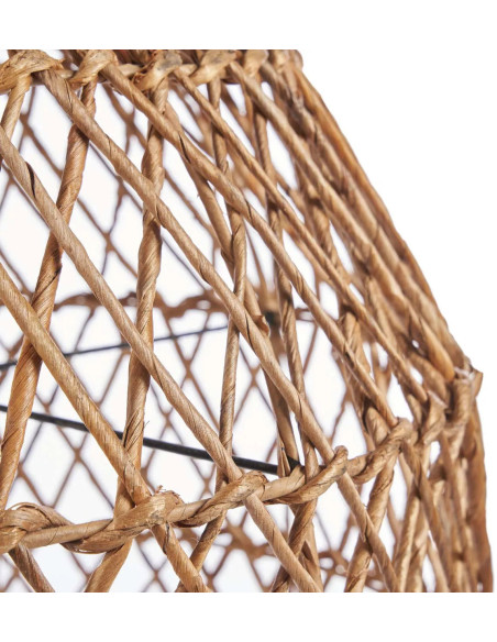 Abat-jour bohème Cloche 20 cm Feuille de bananier Naturel Tressé The Xiomara 