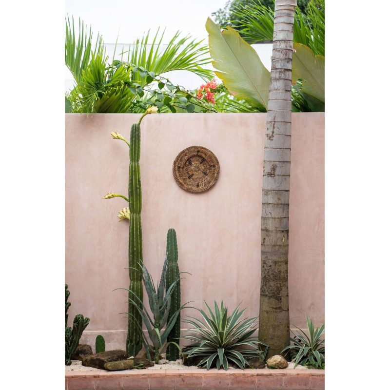 Décoration murale originale Assiette 30 cm en Rotin Marron The Jasmine 