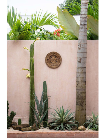 Décoration murale originale Assiette 30 cm en Rotin Marron The Jasmine 