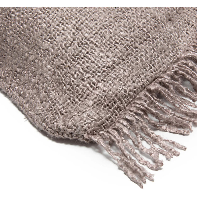 Housse de coussin XL Carrée 60x60 en Coton Gris perle avec franges The Oh My Gee 