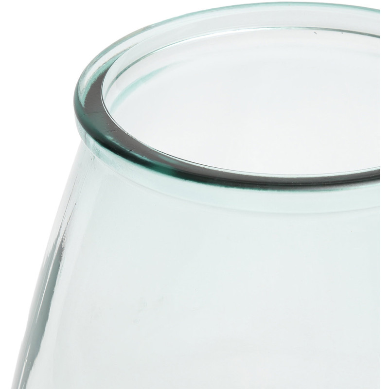 Vase moderne Goutte Hauteur 35 cm Verre recyclé Bleu Transparent The Qiezi 