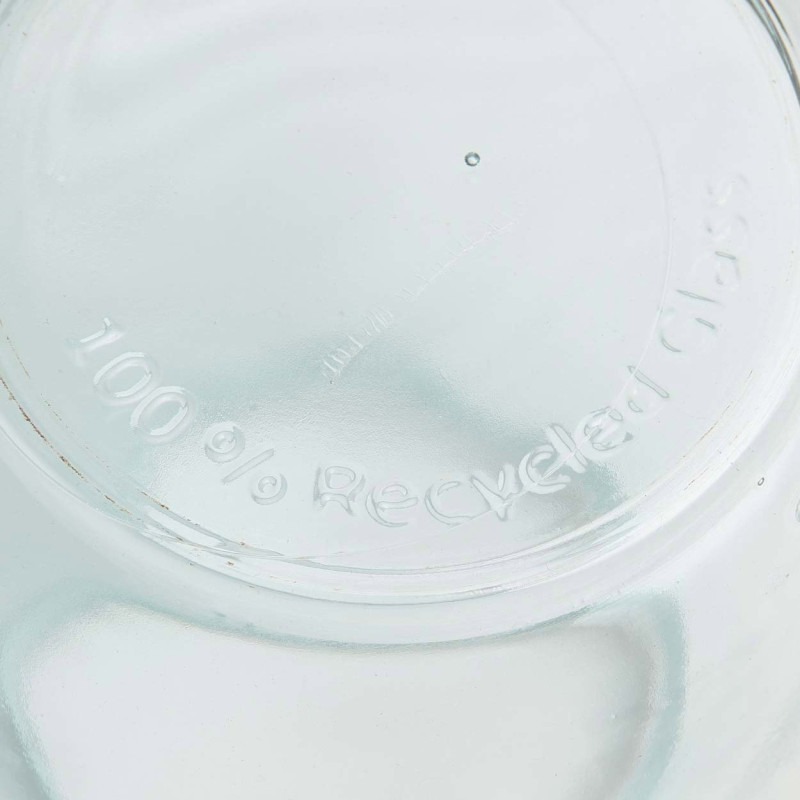 Vase moderne Goutte Hauteur 35 cm Verre recyclé Bleu Transparent The Qiezi 