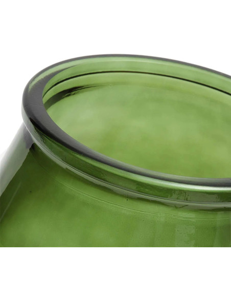 Vase moderne Goutte Hauteur 35 cm Verre recyclé Vert Transparent The Qiezi 