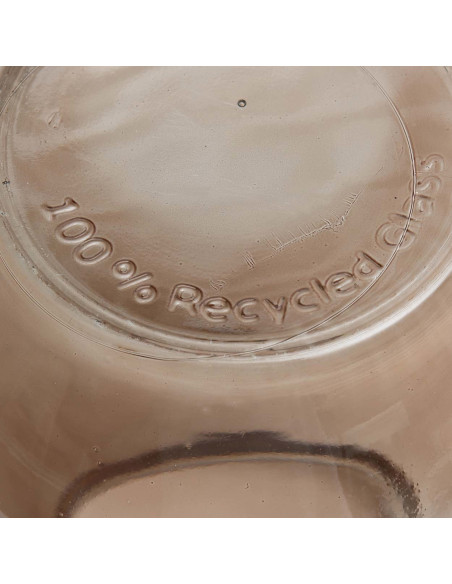 Vase moderne Goutte Hauteur 35 cm Verre recyclé Beige Transparent The Qiezi 