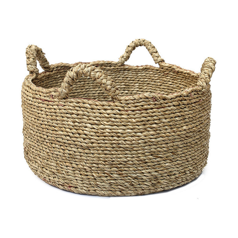 Panier de rangement original 4 poignées 45 cm en Herbe de mer Naturel The Quatre Mains 