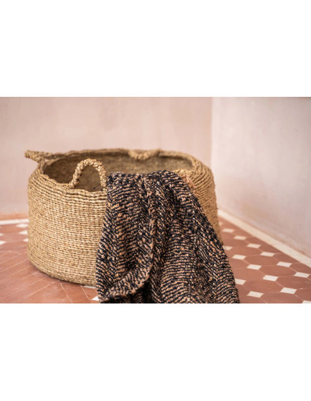 Panier de rangement original 4 poignées 45 cm en Herbe de mer Naturel The Quatre Mains 