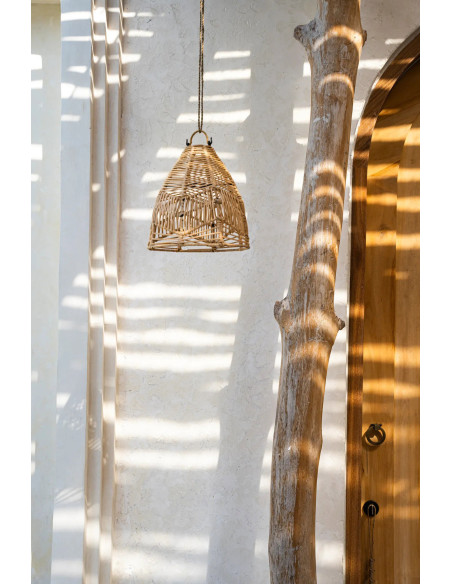 Abat-jour pour suspension 20 cm Rotin Naturel The Bala 