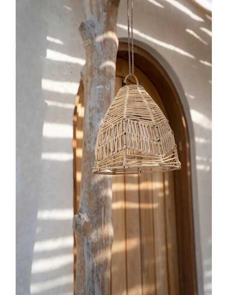 Abat-jour pour suspension 20 cm Rotin Naturel The Bala 