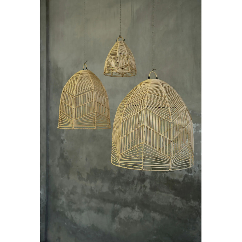 Abat-jour pour suspension 20 cm Rotin Naturel The Bala 