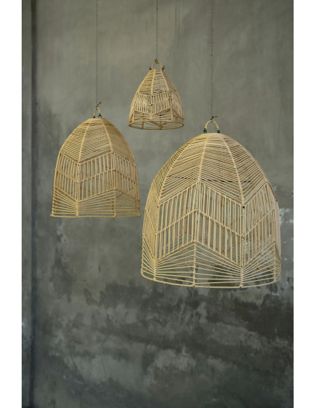Abat-jour pour suspension 20 cm Rotin Naturel The Bala 