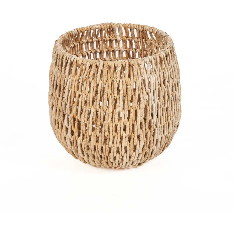 Panier de rangement bohème chic Rond 39 cm Feuille de bananier Naturel Tressé The Louh Louh 