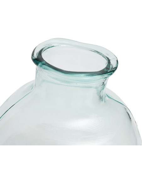 Vase moderne Boule Hauteur 31 cm Verre recyclé Bleu Transparent The Yugang 