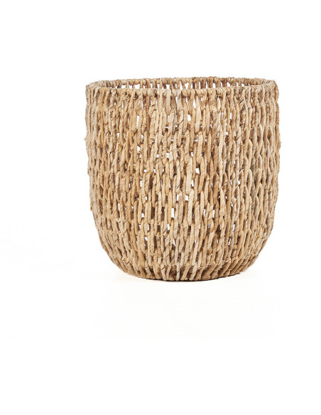 Panier de rangement bohème chic Rond 29 cm Feuille de bananier Naturel Tressé The Louh Louh 