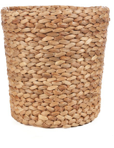 Panier de rangement bohème Rond 30 cm Feuille de bananier Naturel Tressé The Bumaga 