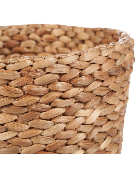 Panier de rangement bohème Rond 30 cm Feuille de bananier Naturel Tressé The Bumaga 
