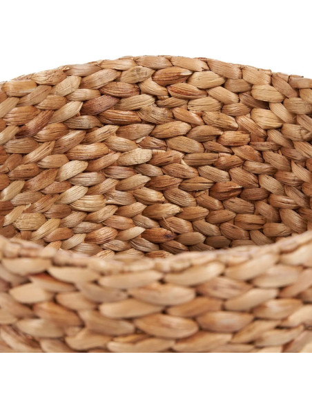 Panier de rangement bohème Rond 30 cm Feuille de bananier Naturel Tressé The Bumaga 