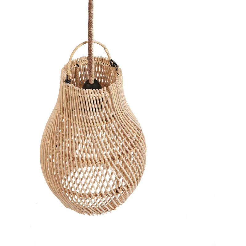 Abat-jour bohème chic 20 cm Rotin Naturel Tressé The Piccolo 