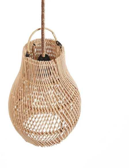Abat-jour bohème chic 20 cm Rotin Naturel Tressé The Piccolo 
