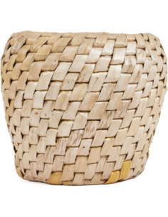 Panier de rangement ethnique chic Rond 41 cm Feuille de bananier Naturel Tressé The Chid 