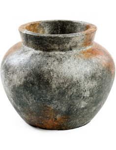 Vase Rond Hauteur 19 cm en Terre cuite Gris antique The Funky 