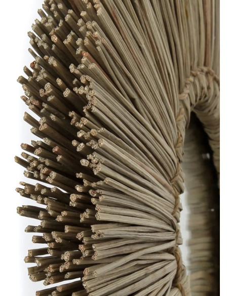 Miroir Mural Rond 35 cm en Herbe Naturel The Alang Alang 