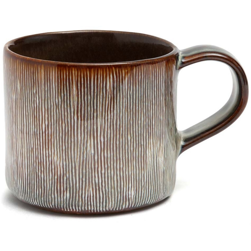 Mug avec anse Hauteur 8 cm Grès Greige Marron The Peniche 