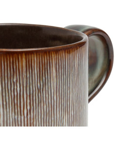 Mug avec anse Hauteur 8 cm Grès Greige Marron The Peniche 