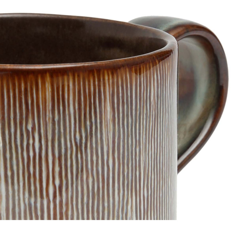 Mug avec anse Hauteur 8 cm Grès Greige Marron The Peniche 