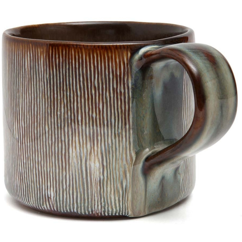 Mug avec anse Hauteur 8 cm Grès Greige Marron The Peniche 