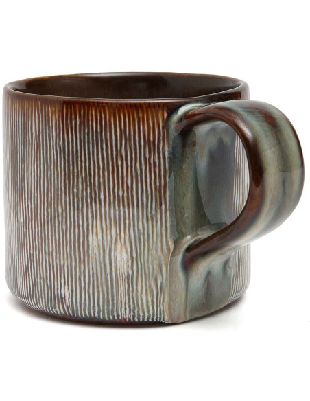 Mug avec anse Hauteur 8 cm Grès Greige Marron The Peniche 