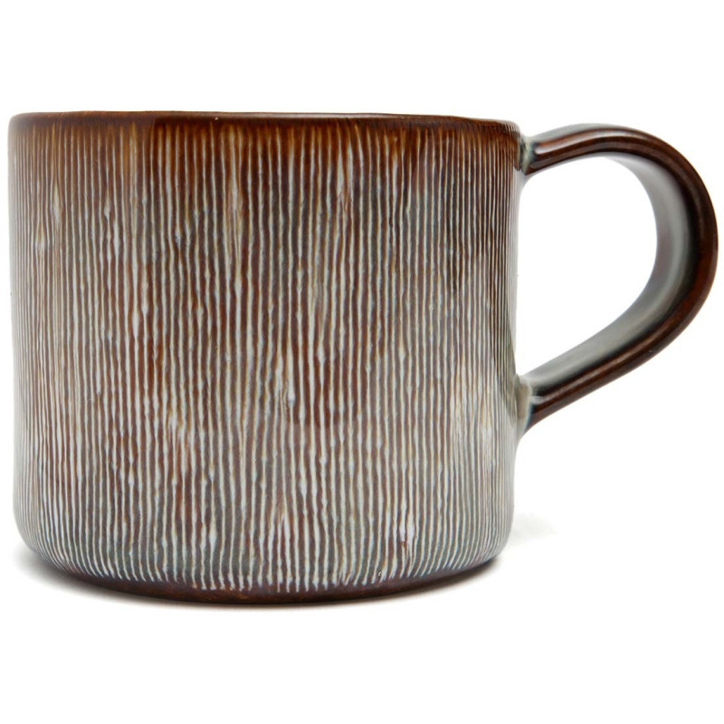 Mug avec anse Hauteur 8 cm Grès Greige Marron The Peniche 