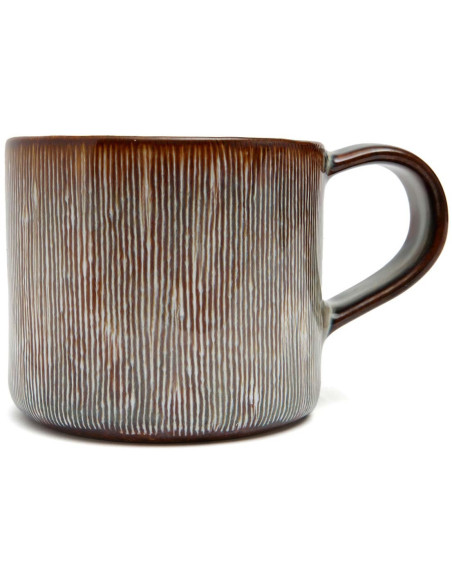 Mug avec anse Hauteur 8 cm Grès Greige Marron The Peniche 