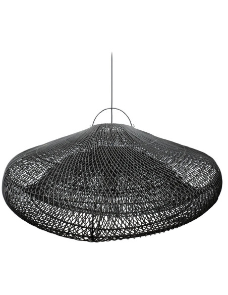 Abat jour original XXL Nuage pour suspension 120 cm en Rotin Noir The Cloud 